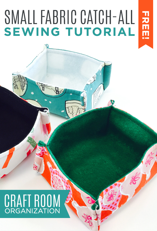 Small Fabric CatchAll for Treats or Craft Room Organization Crafty