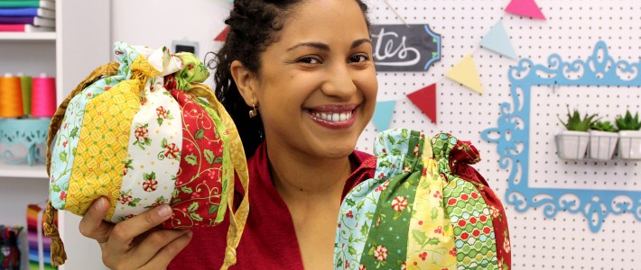 New Tutorial: Reusable Fabric Drawstring Gift Bag