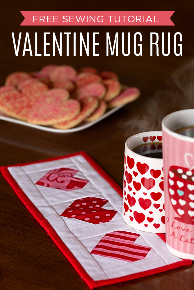 New Tutorial A Valentine Mug Rug Crafty Gemini Creates